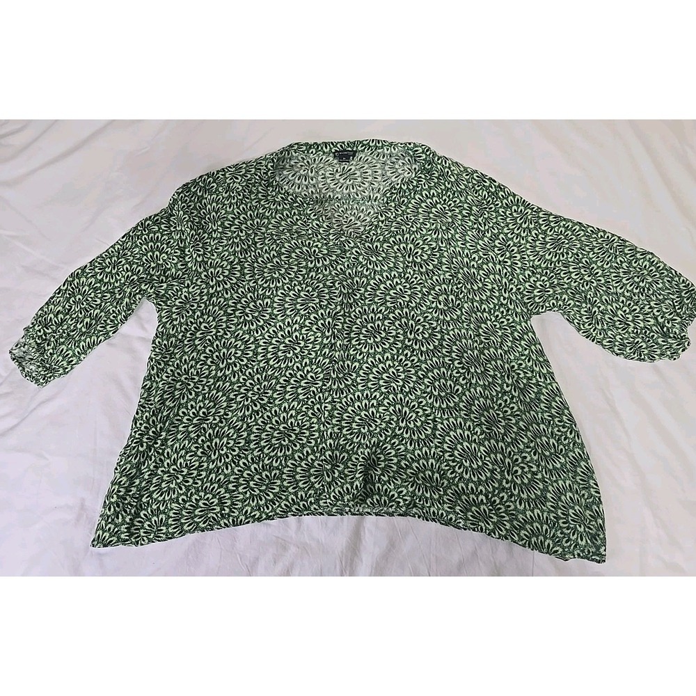 New Directions Curvy‎ Women's 3X Green Blouse